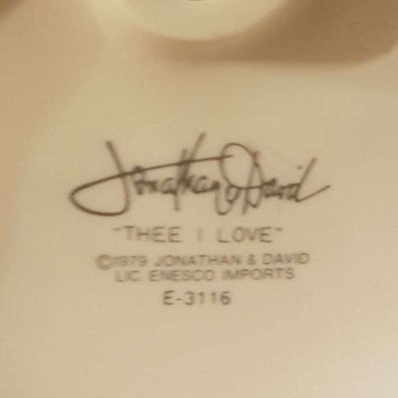 PRECIOUS MOMENTS "THEE I LOVE" ~ Porcelaine Figurine *NEW 1979 - Picture 6 of 6